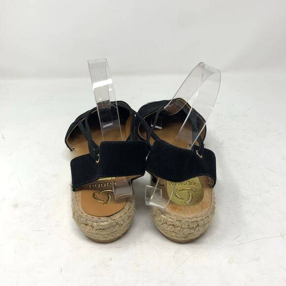 Kanna Thanos Black Suede Closed Toe Espadrilles Made in Spain Size 41 Slingback - Picture 7 of 8